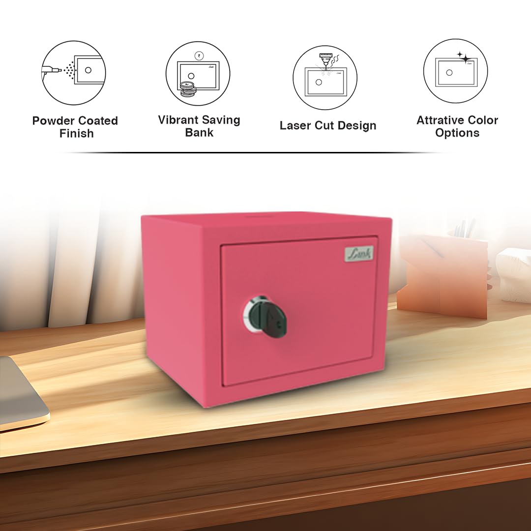 Link Smart Pink Safe Locker - 3-Year Warranty -3