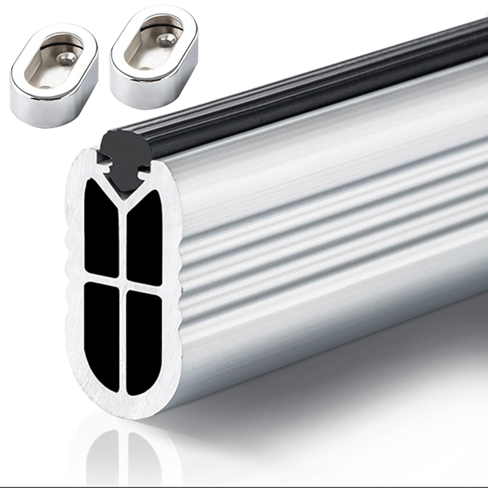 ROHCGHC Wardrobe hanging rods, Metal Hanging Closet Rods Screw In, Heavy Duty Wardrobe Rail Tube Clothes Pole, 20 23 27 31 35 39 43 47 51 Inch