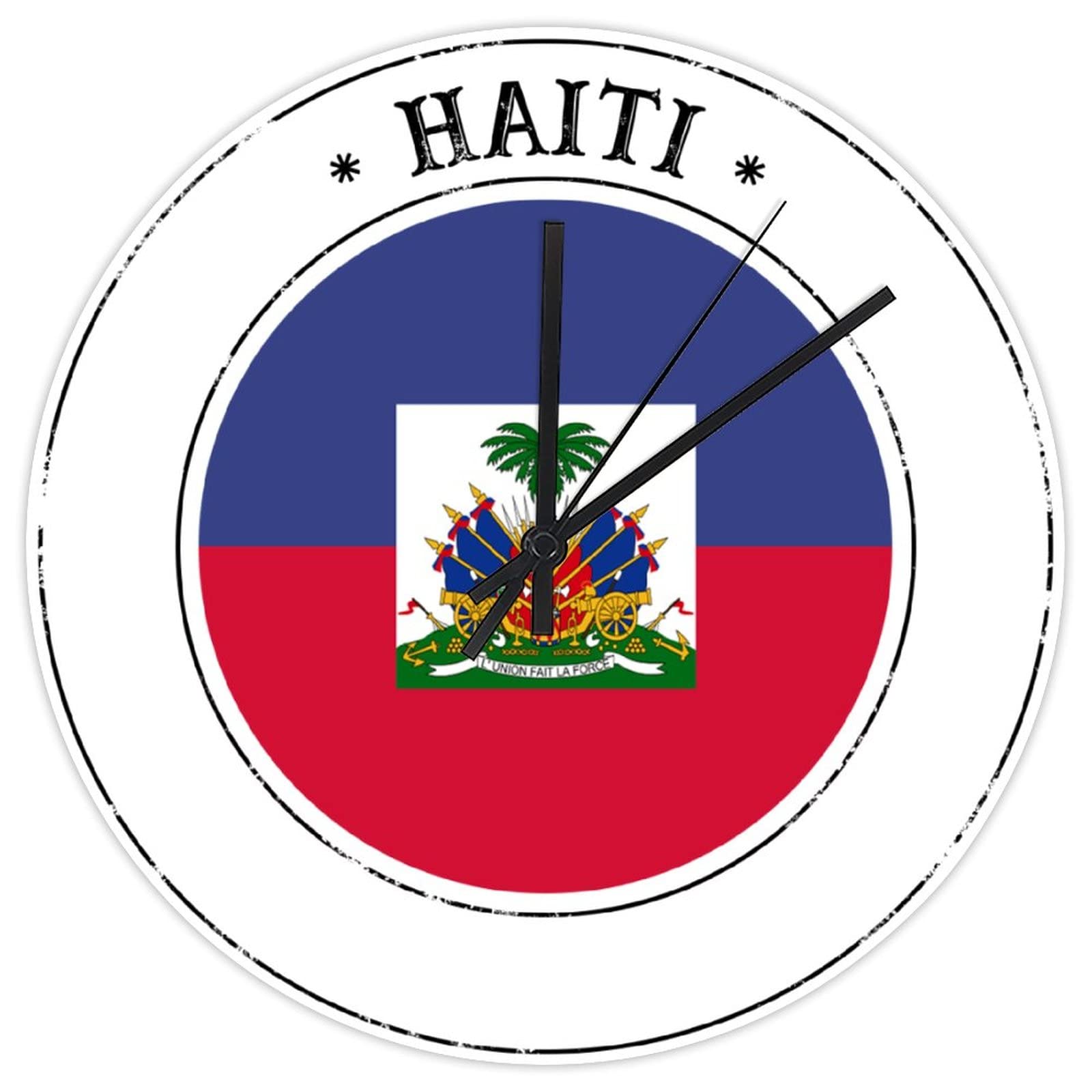 Horloge murale Haïti numérique en PVC, le cadeau idéal pour décorer un bureau