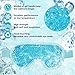 2 PCS Reusable Ice Eye Mask - Hot Cold Therapy Gel Bead for Puffiness, Dark Circles, Bags, Dry Eyes, Headaches, Migraines, Stress Relief - Cooling Ice Pack (Blue)
