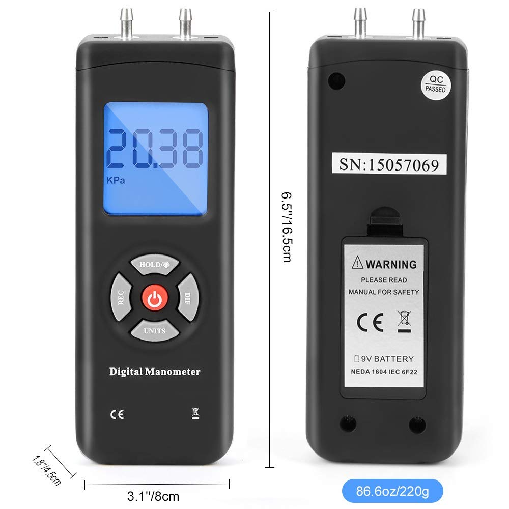UEi Test Instruments Em201Spkit Static Pressure Kit (Pack of 1)