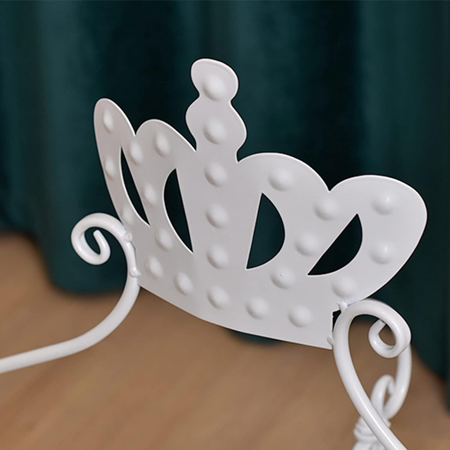 LUCBEI Dessert Stand 3-Tier Cake Stand Wrought Iron Cupcake Display Stand Multi-Color Crown Dessert Table Creative Wedding Party Pastry Service Tray Cupcake Stand Serving Tray (Color : Gray)