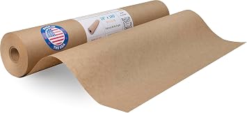 Kraft Wrapping Paper, 18 x 2160 (180 feet) Brown Paper Roll, USA-Made | Elegant Kraft Wrap for Holidays & Special Occasions - 30lb Thickness Eco-Friendly Gift Wrapping by IDL Packaging
