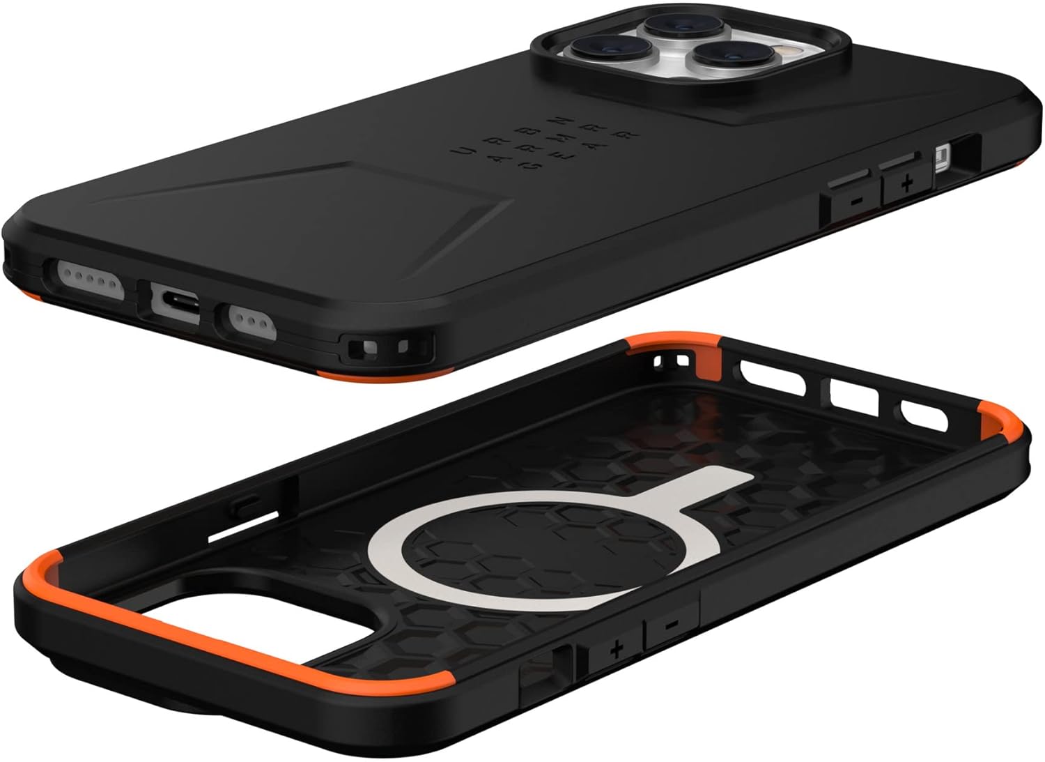 URBAN ARMOR GEAR iPhone 14 Pro Max (6.7) 2022 Shockproof Case, MagSafe Compatible, Civilian Black, UAG-IPH22LB-CMS-BK