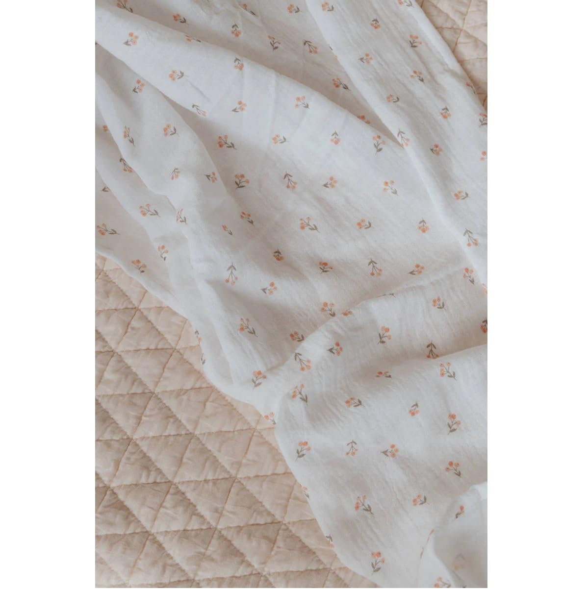 BAMBOOM Sábana para cuna de 110 x 140 cm con funda de almohada Print Rosehip