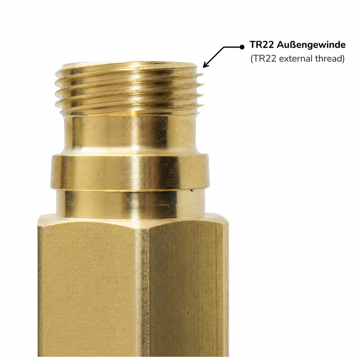 M&M Smartek Schlauchverbinder Connector TR22 AG auf M22 AG für kompatibel zu Kärcher HD HDS & Kränzle Hochdruckreiniger bis 275bar / 100°C