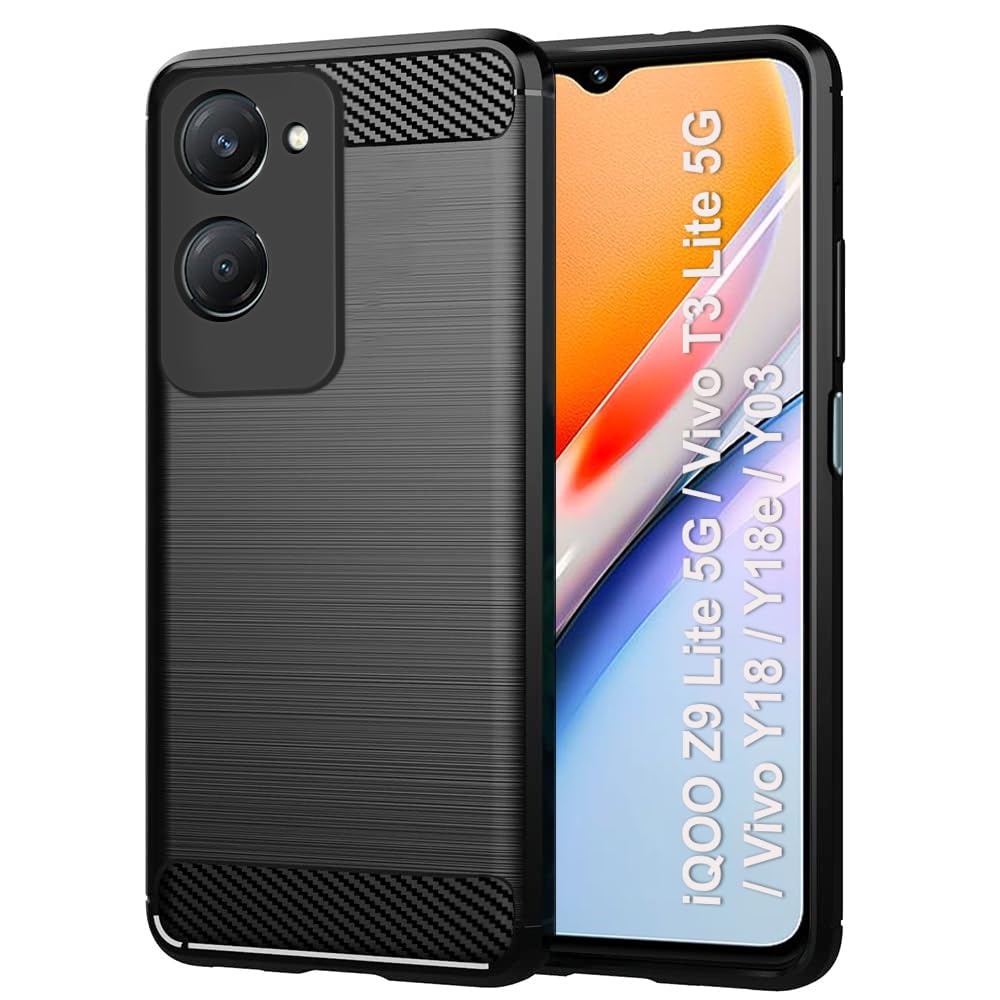 TheGiftKart Rugged Shockproof Back Cover Case for iQOO Z9 Lite/Vivo T3 Lite 5G/Vivo Y18/Y18e/Y03/Y28s/Y37 | Total Camera Protection | Anti-Fingerprint Finish | 360 Degree Protection Back (TPU, Black) (B0D9JTX152) Amazon Price History, Amazon Price Tracker