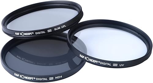 Miniatura 9 de K&F Concept Filtro de lente de densidad neutra UV CPL ND4 de 2.441 in compatible con cámara réflex digital Canon Nikon + bolígrafo de limpieza +