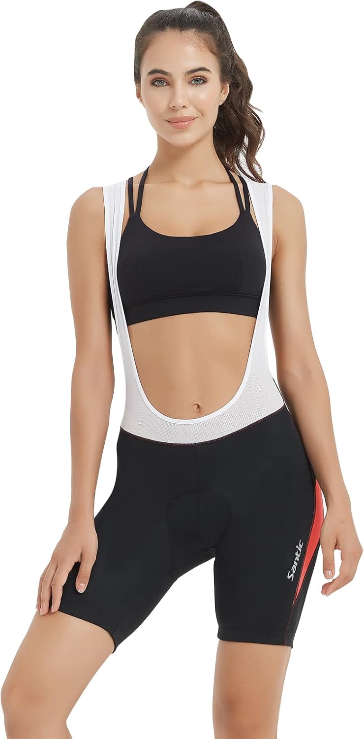 Santic Women's Cycling Bib Shorts 4D Padded Bike Shorts Bicycle Tights Breathable High Stretchy Cycling Shorts for Women - Image 6