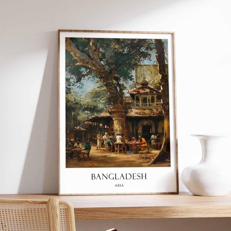 Art islamique du Bangladesh : un grand poster sur toile pour un salon inspirant