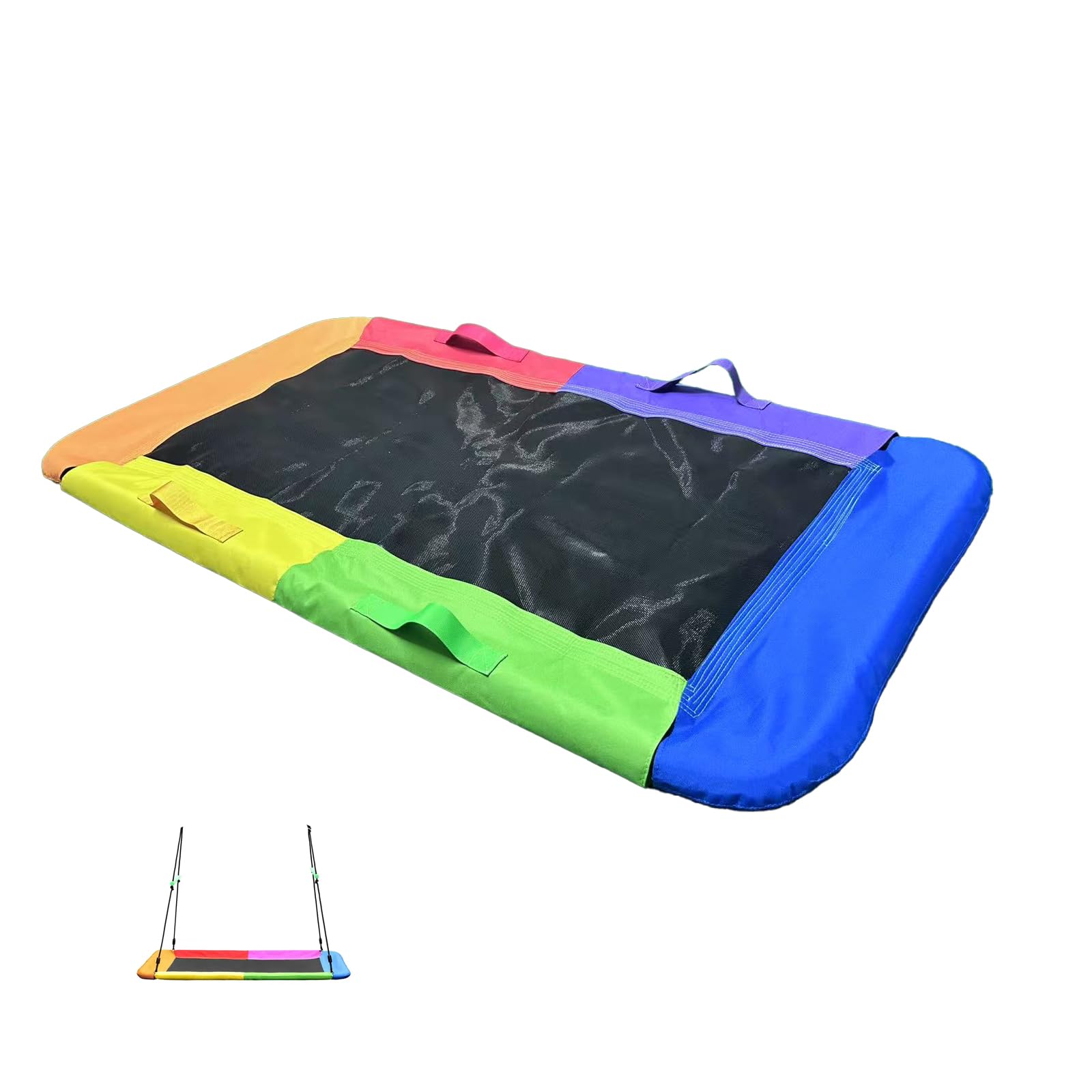 60-Inch Rectangular Platform Tree Swing Replacement Fabric - Platform Swing Replacement Cover 700lbs Capacity - with Handles
