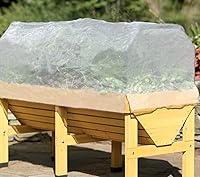 Vista 5 de Red de Jardín Agfabric de 1,98 m x 4,57 m, Barrera de Insectos y Aves para Protección de Jardín, Malla de Cubierta de Fila para Vegetales, Árboles