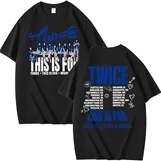 [HFVDAWZ] 半袖 Tシャツ Twice Tシャツ 人気 韓流グッズ サイン会応援服 下地 綿 上着 春夏服 ジャージ 丸首 吸汗 速乾 ゆったり 柔らかく 快適 カジュアル 男女兼用 S