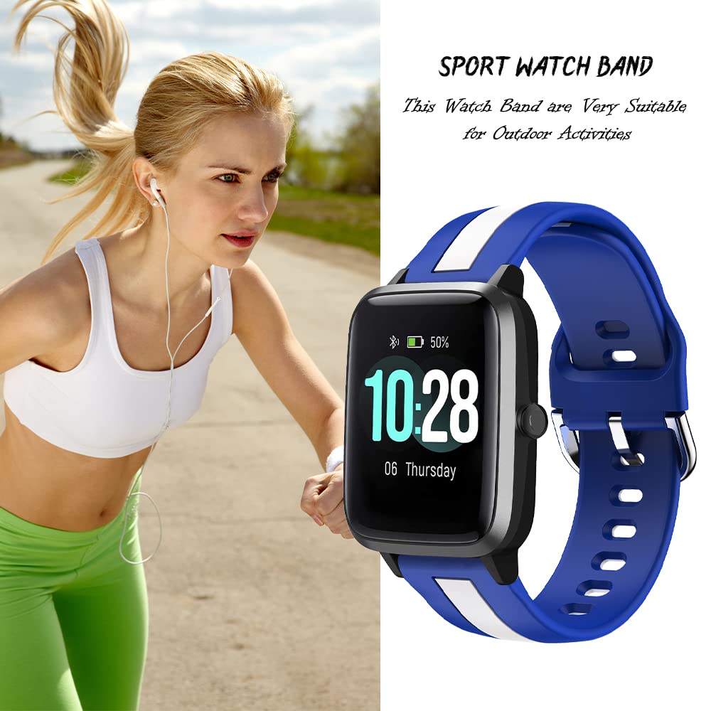 Issinlky Veryfitpro ID205L, cinturino in silicone da 19 mm, per GRV FC1 IDW 15 ID205S ID205G ID215G ID216 YM205L Uwatch3 Ufit GT BV205L TE021 SW020 SW021 SW023 Smartwatch