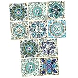 Gatuida 10pezzi Piastrelle Ceramica Finte Adesivi Decalcomanie Autoadesive Per Pareti Adesivi Per Piastrelle Retrò Impermeabili Da Usare Su Ceramica Legno Vetro Porcellana