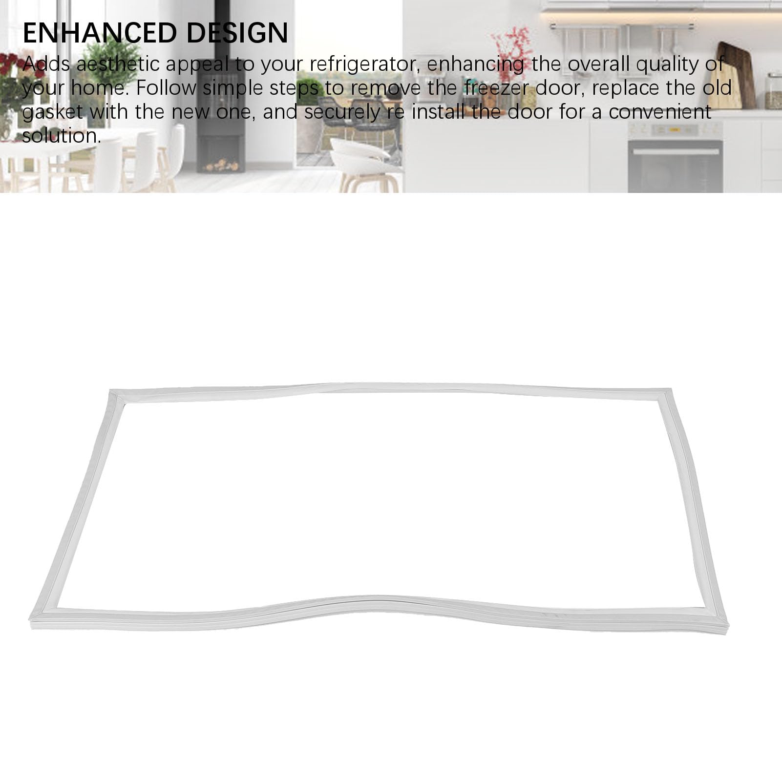 Aramox Gefrierschrank-Türdichtung, Silikon-Kühlschrank-Türdichtung, Ersatz, Leicht, für Haushaltsgeräte, Kühlschrank, Einfache Installation, Fester Sitz, Geruchlos