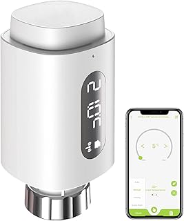 Smart Heizkörperthermostat mit APP WLAN ANTELA Digitale Display zur Kontrolle der Heiztemperatur, Kompatibel Alexa, Google Home, Zeitpläne, 1PC