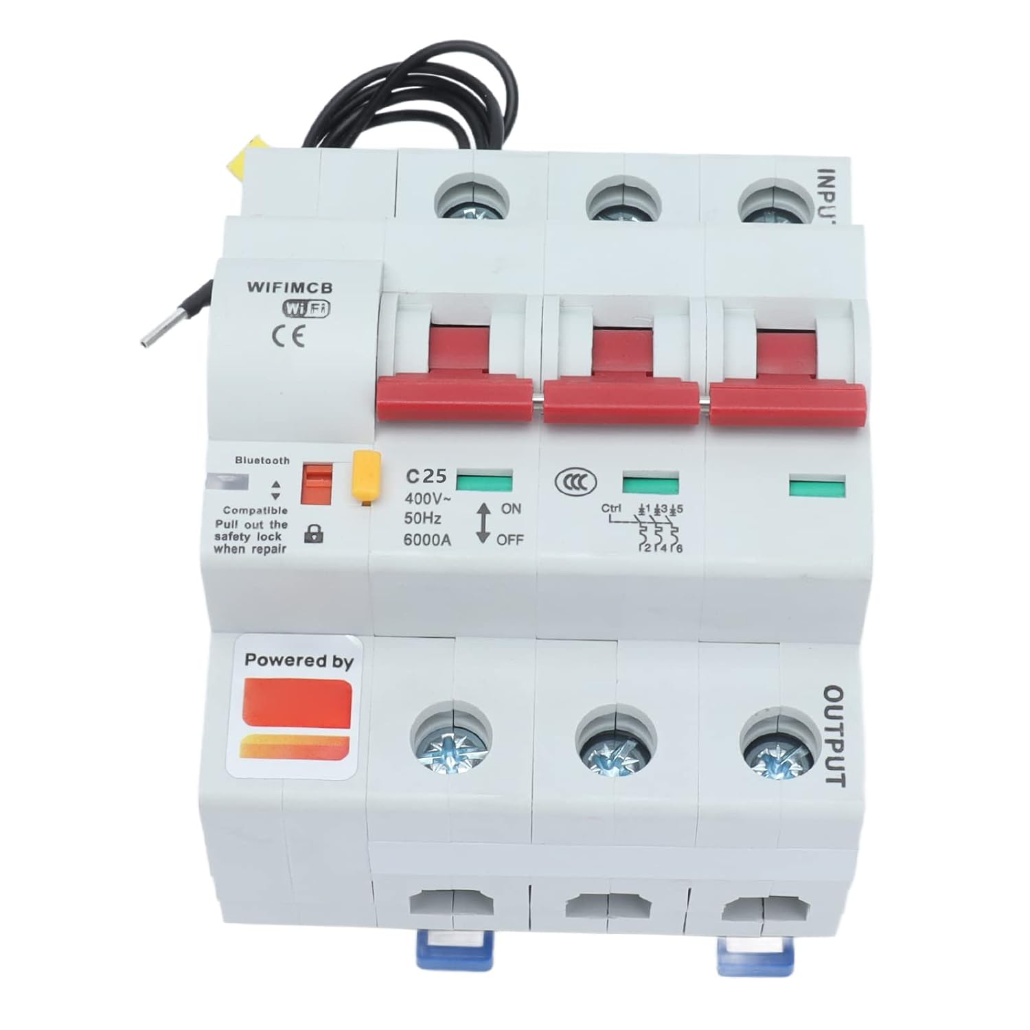 Circuit Breaker, with Built in Antenna, Impulse Withstand Voltage 6000V, Security Lock, Easy Control for Mobile APP Remote Switch (25A)