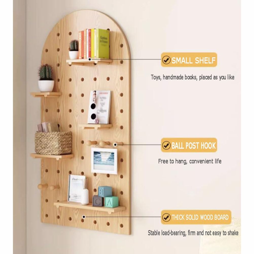 Paneles De Pared De Tablero Perforado, Kit De Organizador De Pared Con Combinación De Tablero De Clavijas De Madera, Paneles De Tablero De Pared De Almacenamiento De Control ( Color : White , Tamaño :
