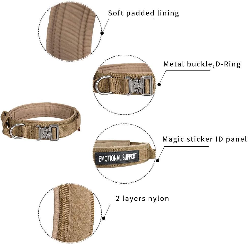 Large Size Tactical Dog Collar Metal Buckle Nylon Adjustable Dog Pack Hound Dog Saddle Bag Backpack with Handle image 3