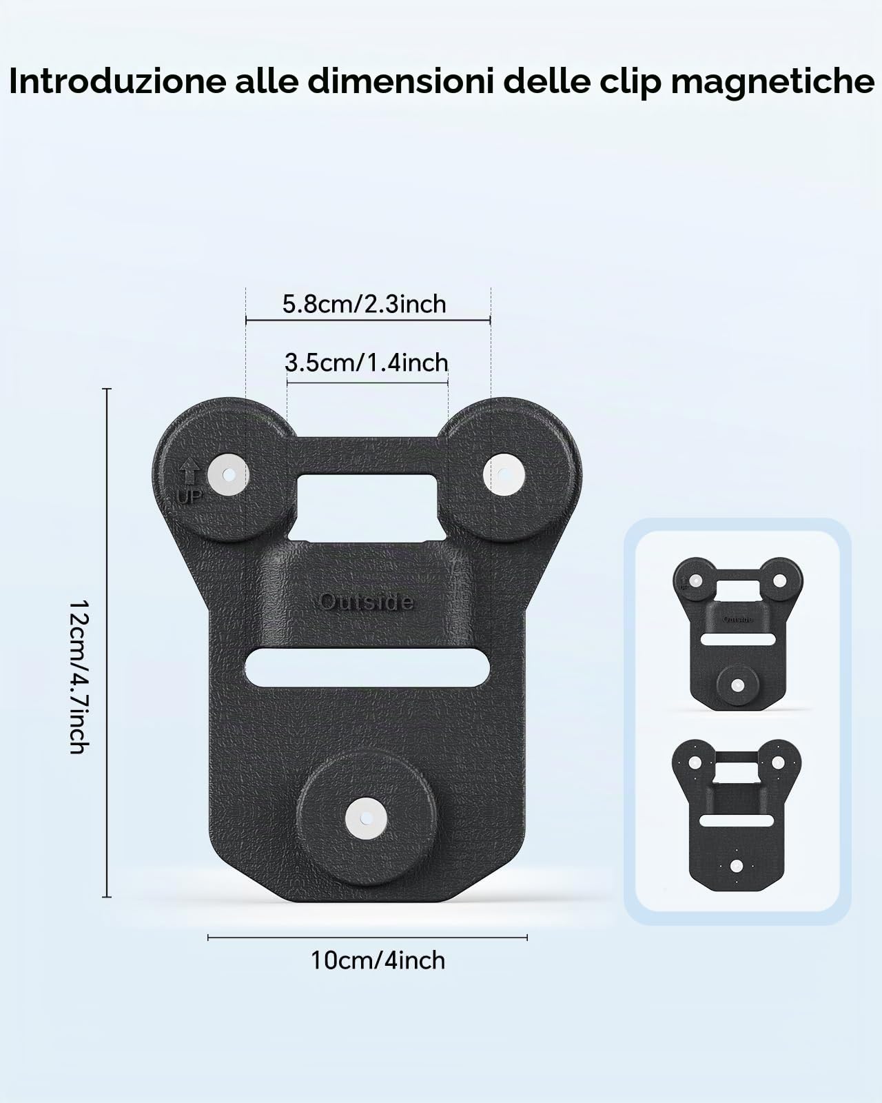 BOBLOV Supporto magnetico per fotocamera Body-Pack, 6 stili di magnete, clip magnetica universale, può essere attaccato ai vestiti, compatibile con tutte le marche di Body Cam Polizia