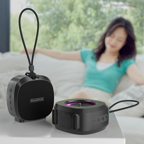 Miniatura 2 de Altavoz Bluetooth, inalámbrico portátil, altavoz impermeable IPX5, Bluetooth 5, luces de color RGB, sonido estéreo fuerte, bajo, emparejamiento TWS,