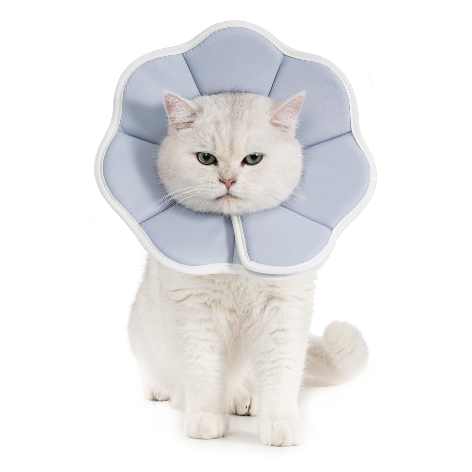 Avont エリザベスカラー 犬用 猫用 ソフト 軽量 手術後 傷口保護 舐め防止 引っ搔き防止 (グレー)