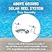 Doheny's Above Ground Solar Cover Reel System – Premium Aluminum, Single-Hand Crank – Fits Pools Up to 24' Wide