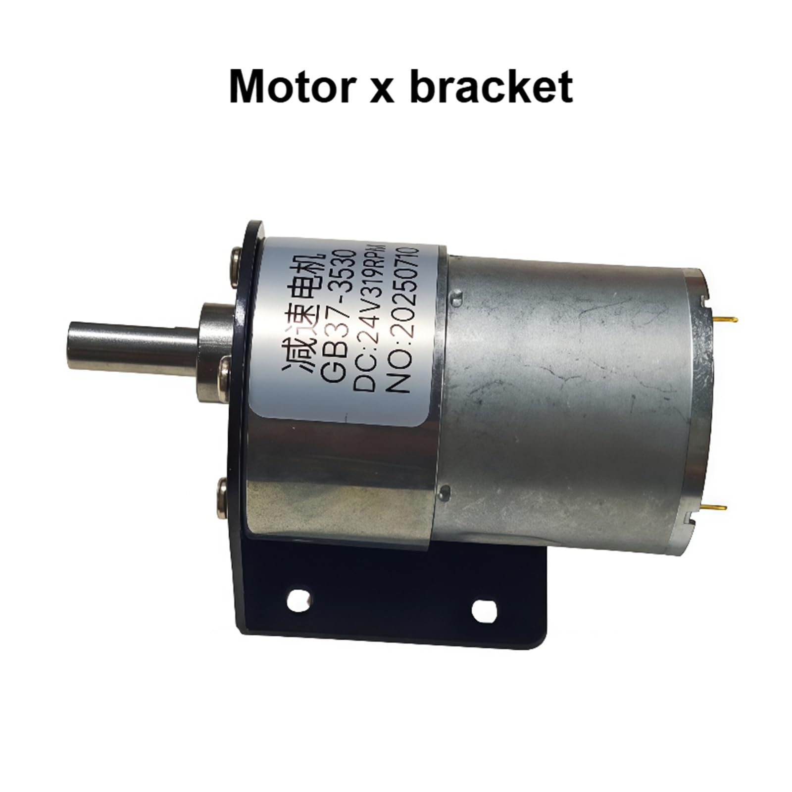 JGB37-3530 Moteur à engrenages 12 V 24 V CC 37 mm Boîte de vitesses entièrement en métal, moteur à couple élevé 7-600 tr/min avec arbre de sortie excentrique pour robots à faire soi-même (support de