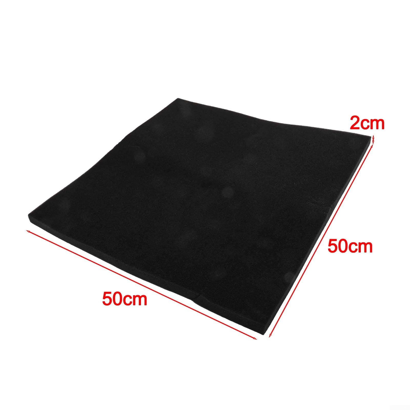 Esponja de filtro de acuario 50x50x2cm 15/30/40 PPI espuma bioquímica para limpieza de agua de peceras, agua dulce y marina (PPI-40 - fina)