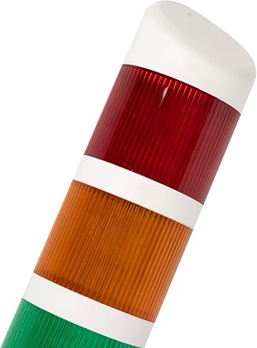 Miniatura 3 de ANDONT Stack LED Andon - Luces de torre con base giratoria, luces de advertencia industriales, luces de torre de columna (12 V CC, 3 capas, con