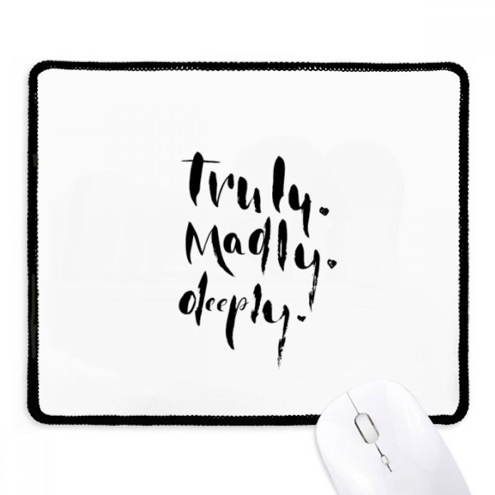 Mousepad gaming Truly Madly Deeply con base antideslizante negra 3