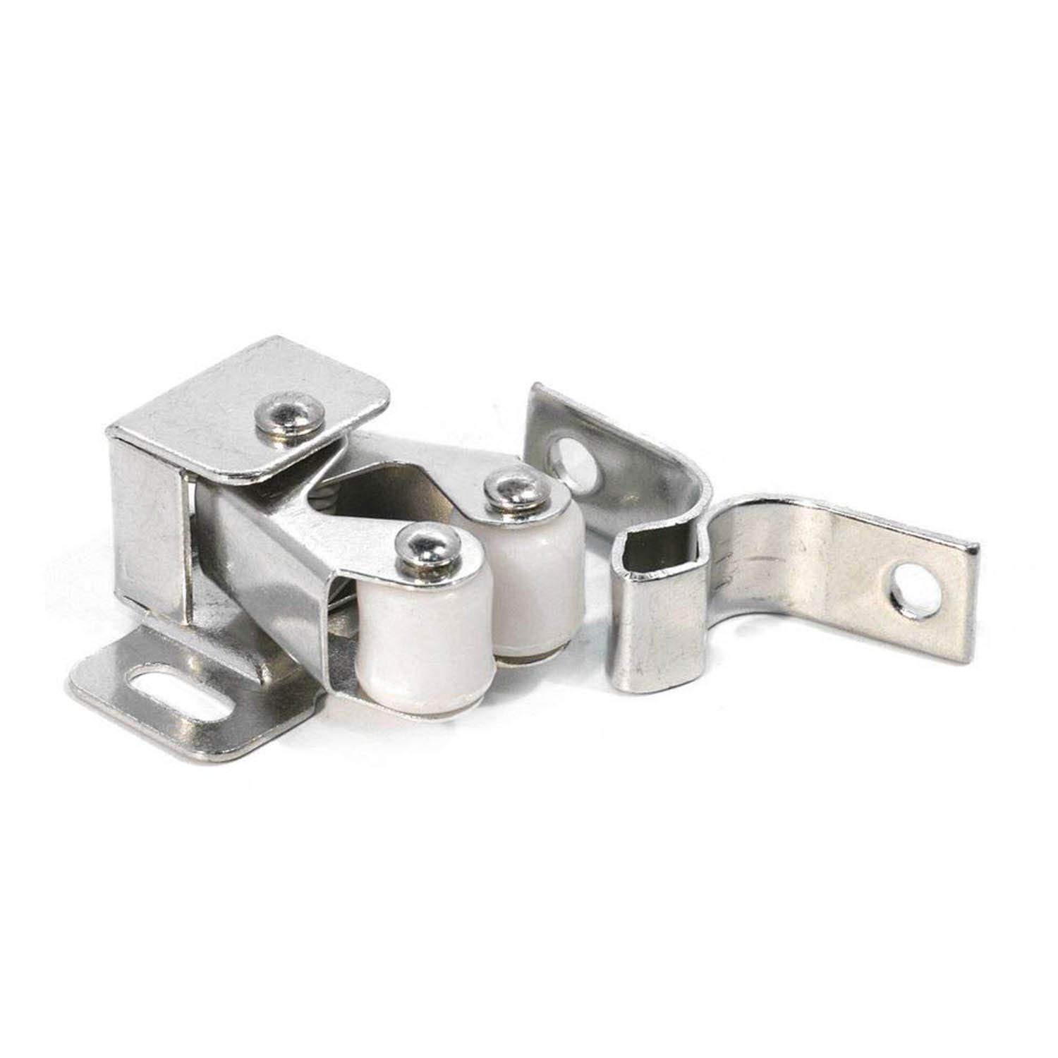 Dzina Double Roller Catch, 32mm, Bright Zinc Plated, with Screws, Pack of 24