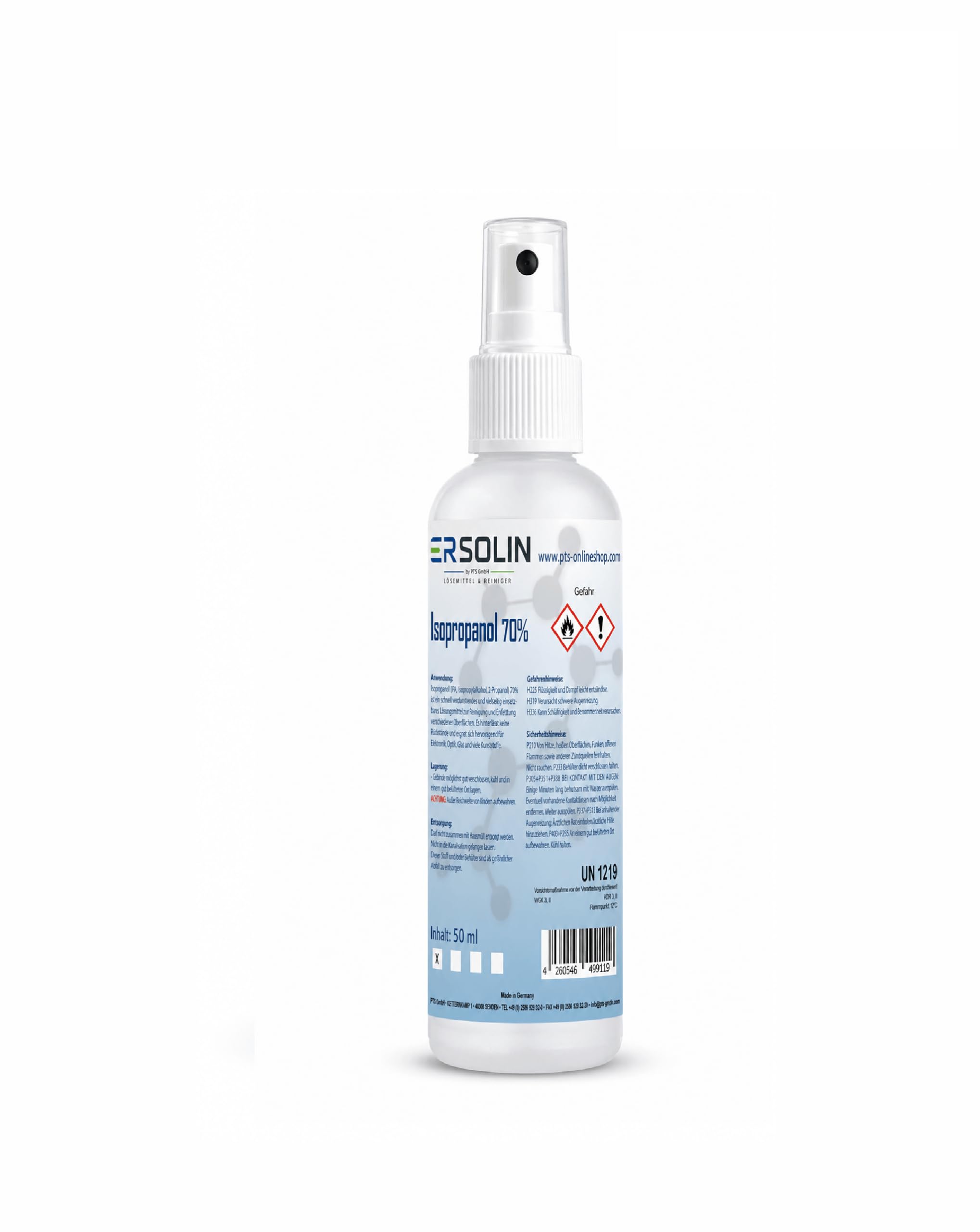 Isopropanol 70% Sprühflaschen Isopropanol 70% Im 15x 1L Sprühflaschen-Set – IPA 2-Propanol Von Höfer Chemie