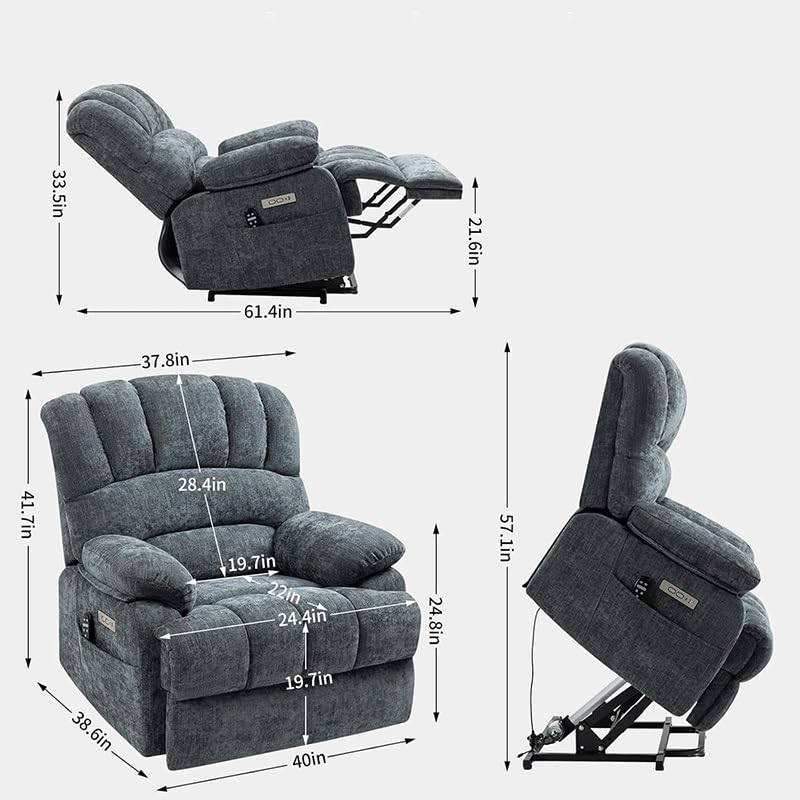 Sillón reclinable con masaje y calefacción One Color miniatura 2