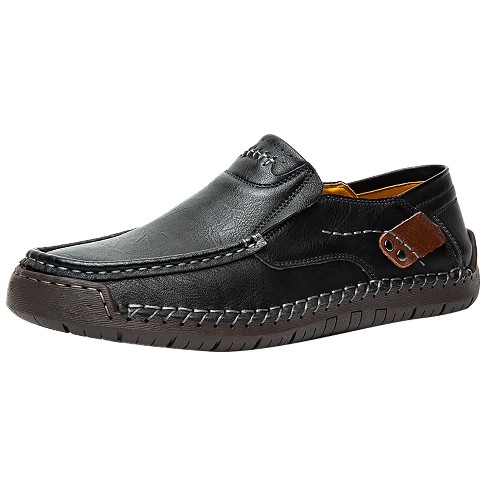 Zapatos de piel sintética para hombre, estilo retro, ligeros, de corte