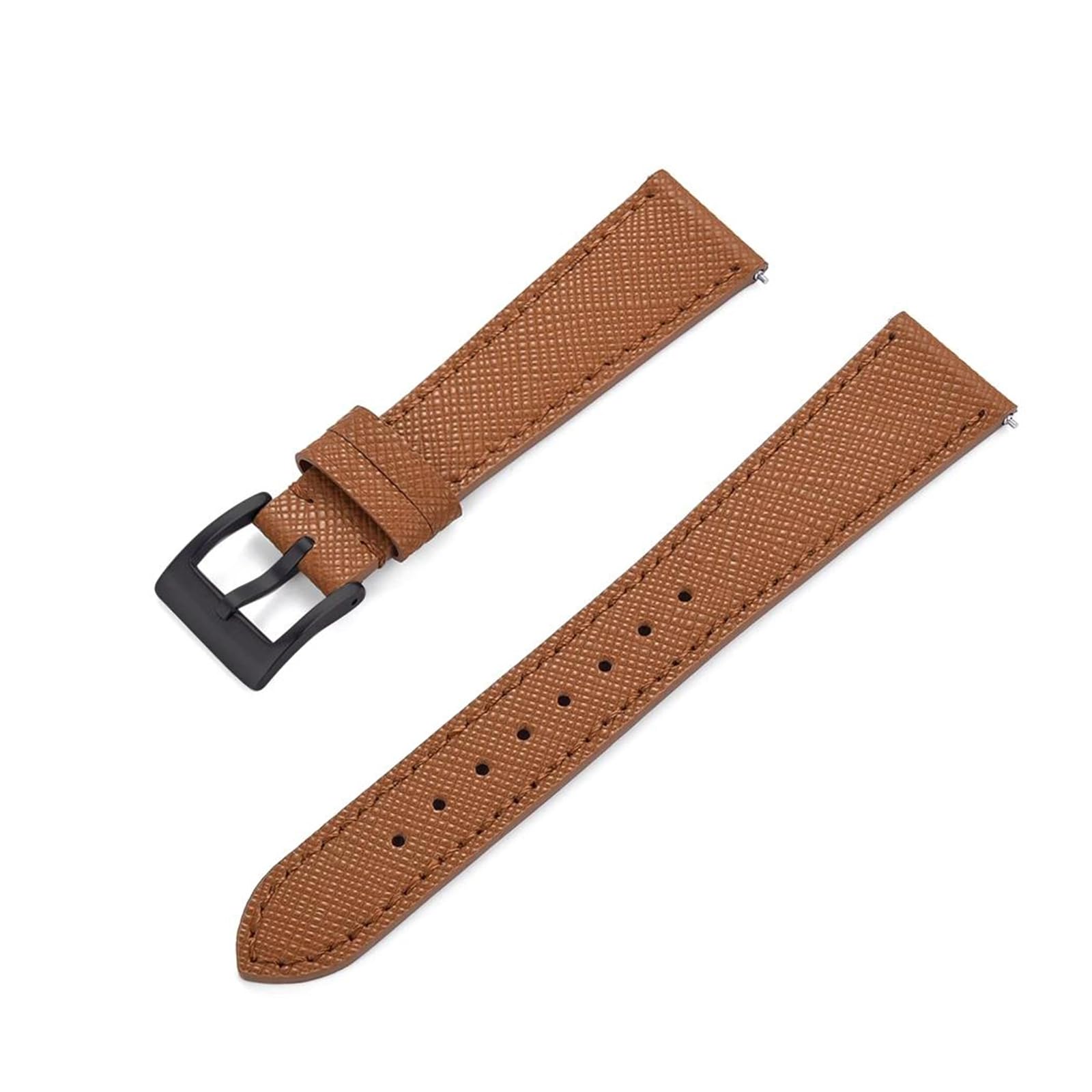 Correa de cuero de 19 mm marrón negro elegante para relojes de vestir 8
