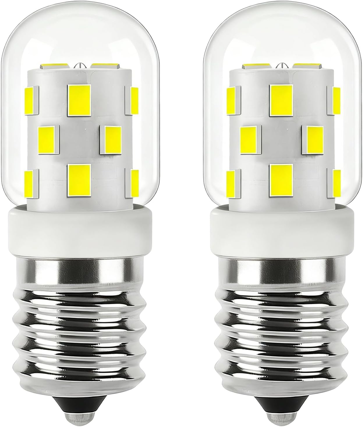 LED Microwave Light Bulb Dimmable，E17 Intermediate Base，120V，T7 Appliance Bulb，3W，Under Hood 40W Equivalent，400LM，for Range Hood，Refrigerator，Replace Under Microwave（2Pack 6000K Daylight White）