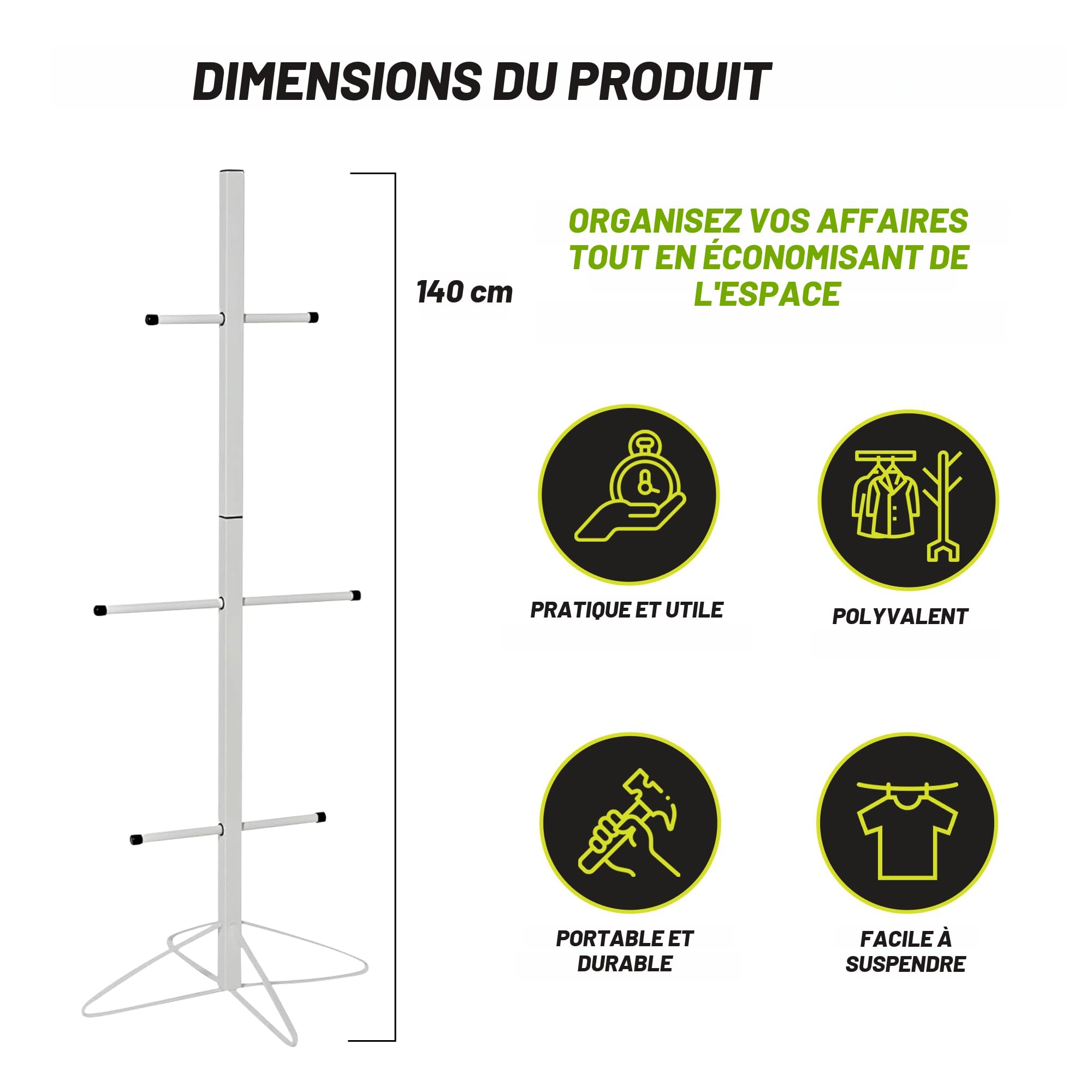Winnwell Support De Séchage Pour équipement De Hockey – Support D'arbre De Séchage De 139,7 Cm, Préserve, Sèche Et Aère Le Matériel De Sport Rapidement, Assemblage Facile, Portable Et Organise