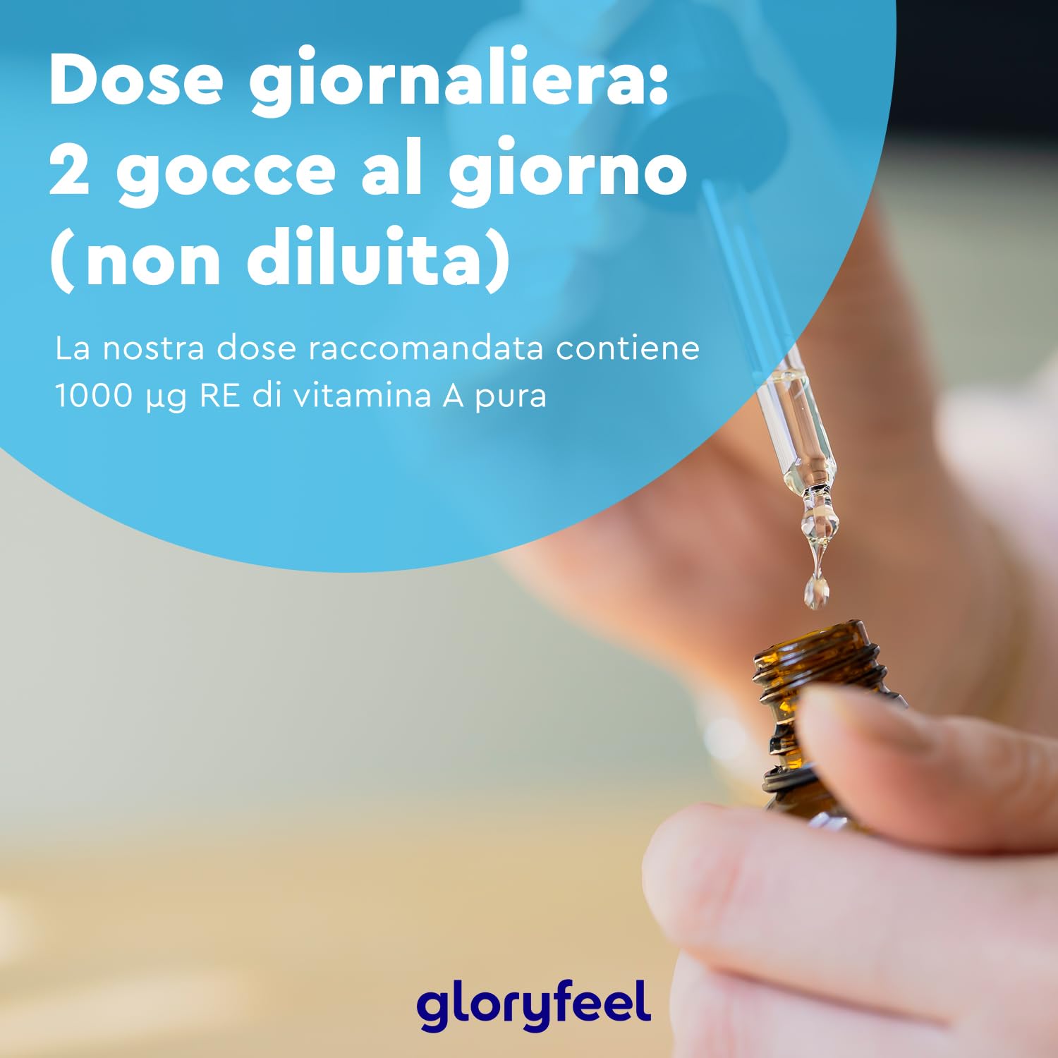 Vitamina A Gocce 3.333 UI 1.000µg, Integratore Vitamina A Pura 50 ml (1700 Gocce), Vitamina A da Palmitato di Retinile, Vitamina A Retinolo in Gocce in Olio TCM, Integratore Pelle & Vista Vit A