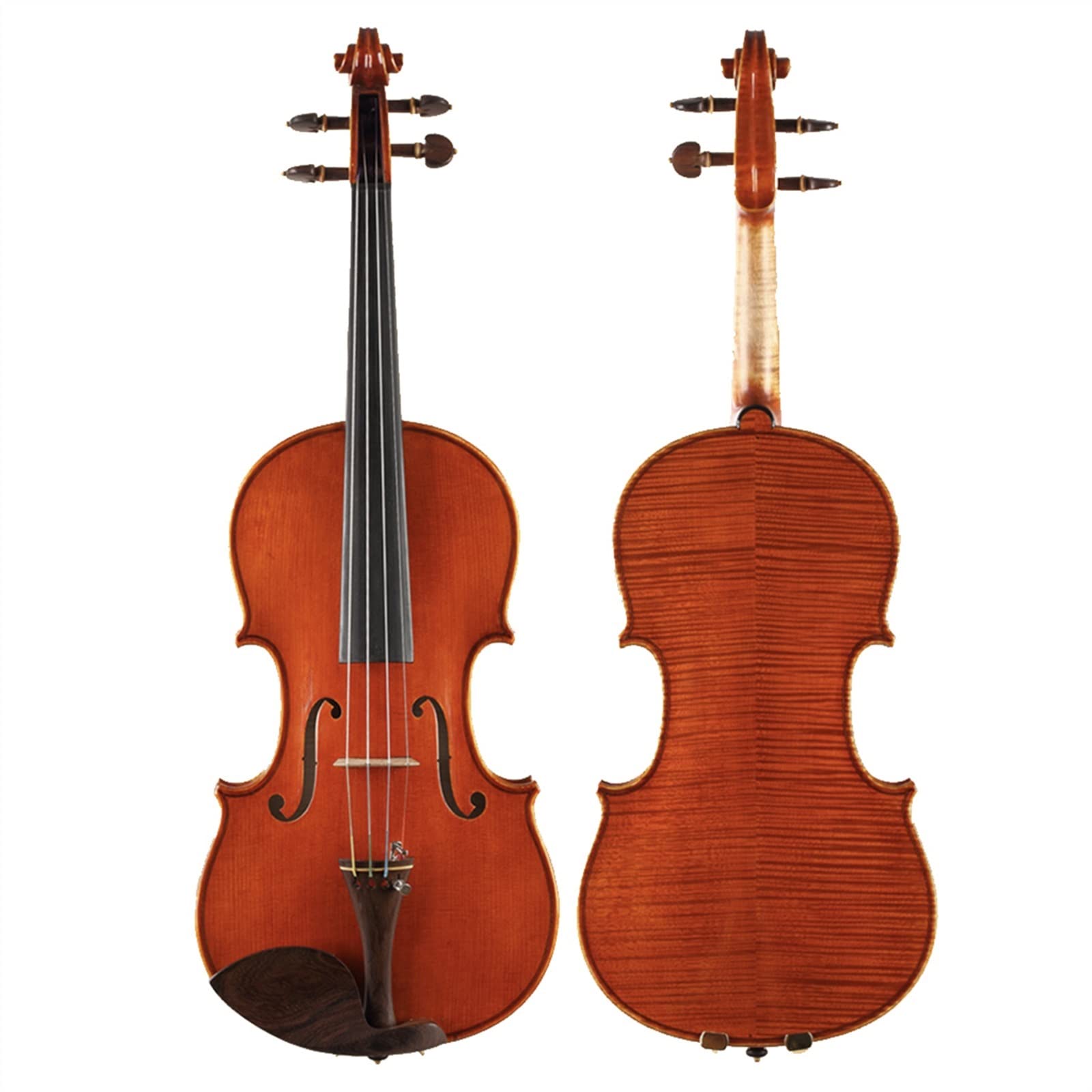 Violino Acustico 4/4 Intagliato A Mano in Legno Europeo A Due Pezzi in Acero Fiammato Violino con Custodia Violini per Studenti