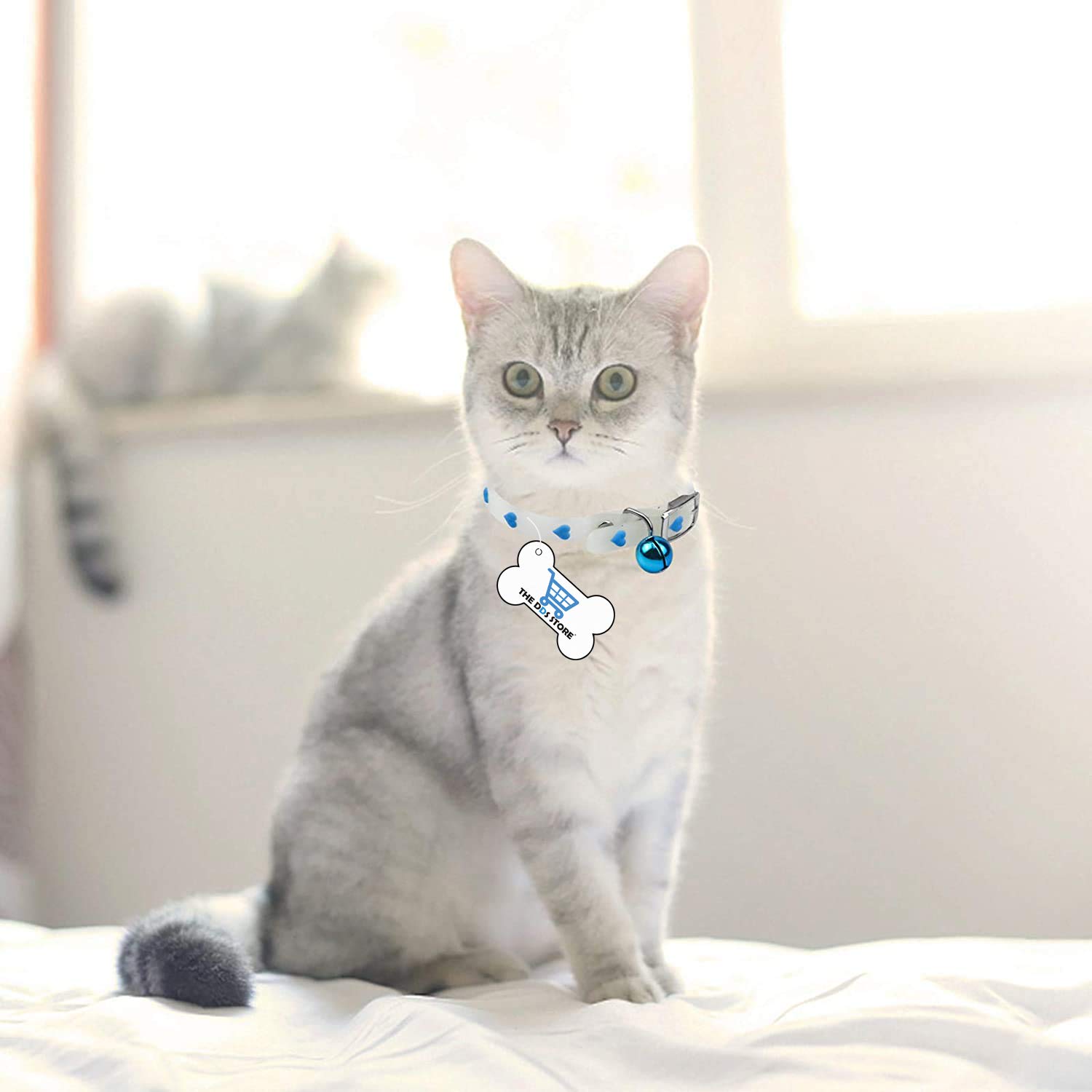 THE DDS STORE Glow in The Dark Cat Collars with Bells, Adjustable Pet Kitten Collars Pet Collars with Metal Buckle, Suitable for All Cat and Small Dog-Color & Pattern May Vary (Pack of 1) (B0BQFDTQJS) Amazon Price History, Amazon Price Tracker