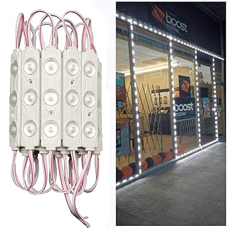 LED Module, LED Window Light White 100pcs 49.8 Ft 2835 SMD 150LM Per LED Module IP65 Waterproof Decorative Light for Letter Sign Advertising Signs with Tape Adhesive Backside (White Light)