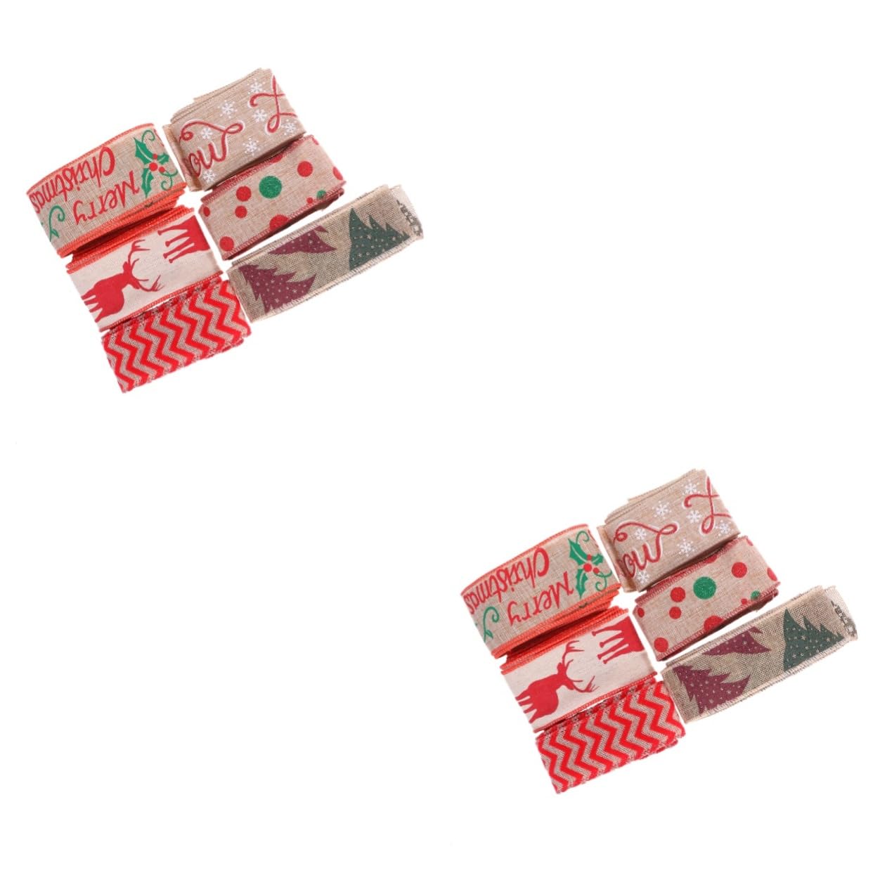 Lurrose Bänder Jute 14 Stück Stoffband Schneeflocken Sackleinenband Weihnachts Samtband Krippendekoration Jute Sackleinenband Breit Weihnachtsband Sackleinen Drahtband Hochzeitsschleifen