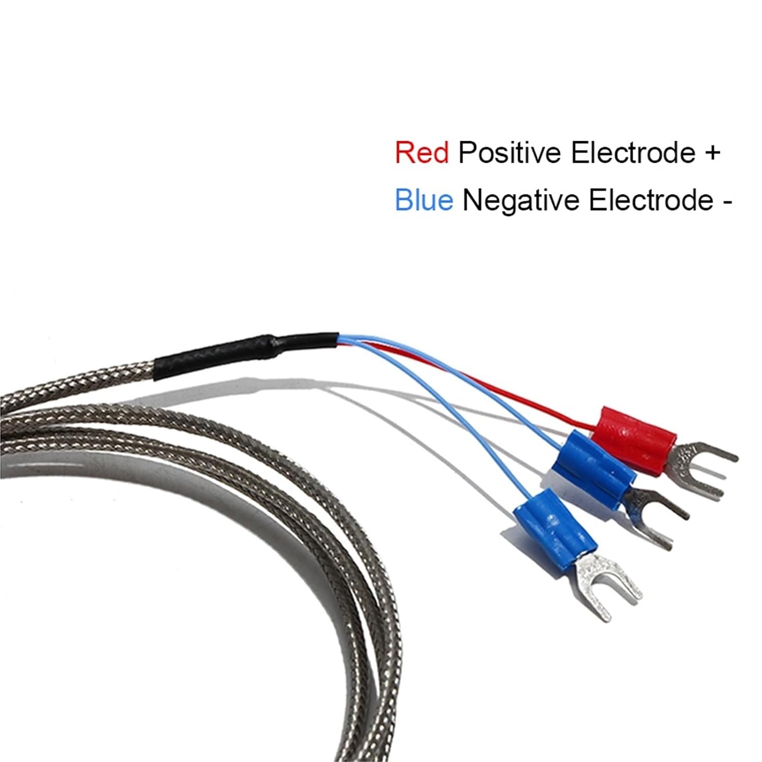 PT100 6mm Round Hole Patch-Type Surface End-face Thermocouple Cold Pressure Nose Temperature Probe Temperature Sensor(Cable L 3m)