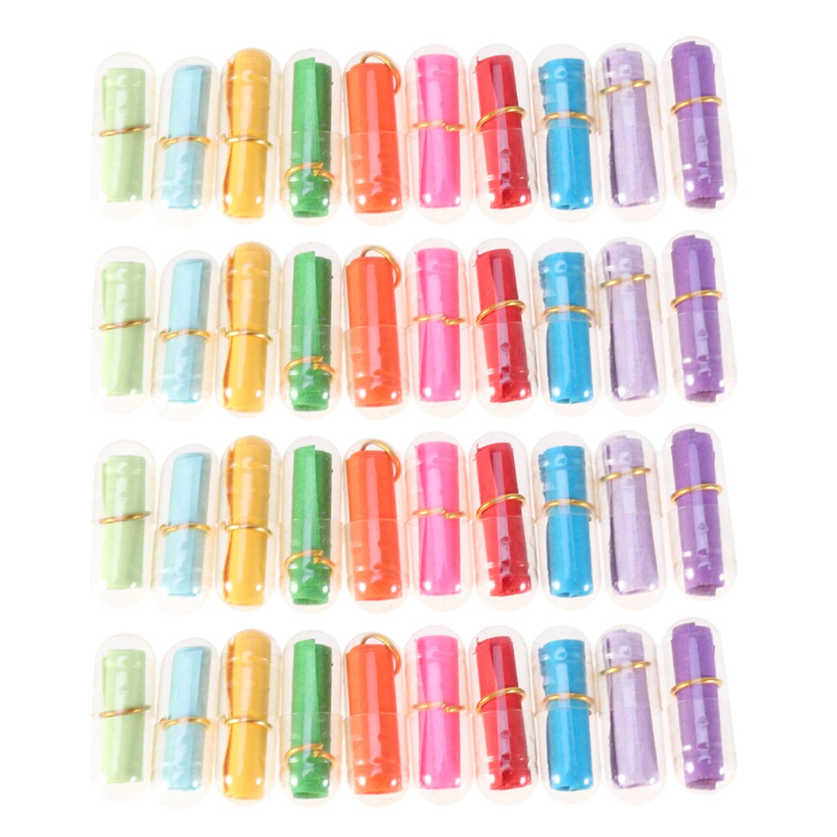 EXCEART 50 pcs Message Bottles Clear Pill Shaped Plastic Message Bottles Lovely Capsule Message Mini Friendship Letter Message Wishing Bottle