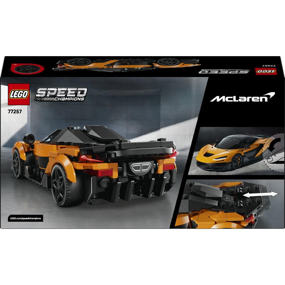 LEGO Speed Champions McLaren W1 77257 | Model samochodu McLaren, zabawka dla 9-latka, prezent dla chłopców i dziewczynek, zestaw klocków dla dzieci, 287 elementów
