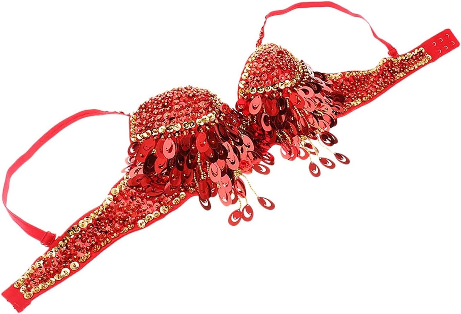 Corset Sparkly Women Sequin Beaded Bra Top Sexy Tassel Crop Top for Festivals Raves Dance Clubwear Belly Dance