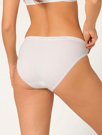 Sloggi Womens Basic+ Cotton Rich Tai Brief 4 Pack Black or White