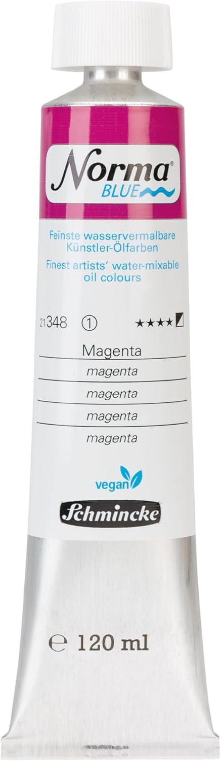Schmincke - NORMA® Blue, 21402012, finest water-based artists' oil paints, highly pigmented, lightfast, vegan, ultramarine blue dark, 120 ml